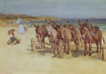 The Longsands, Tynemouth, Northumberland (wc e bodycolour no papel)